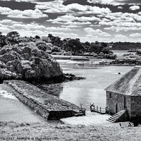 Buy canvas prints of Reflections of Berde Island - C1506-2164-BW by Jordi Carrio