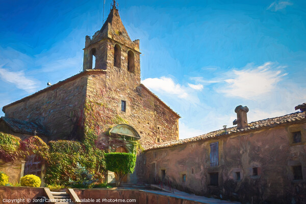Church of Santa Maria de Sau - C1510-3243-PIN-R Picture Board by Jordi Carrio