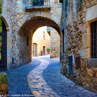 Buy canvas prints of A tour of the historic center of Pals - Orton glow Edition by Jordi Carrio