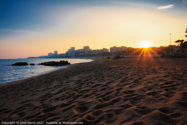 Sunset in Platja d'Aro, Costa Brava - Glamor Edition Picture Board by Jordi Carrio