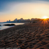 Buy canvas prints of Sunset in Platja d'Aro, Costa Brava - Glamor Edition by Jordi Carrio