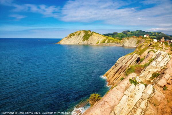 Zumaya Flysch Cliffs, Gipuzkoa - CR2106-5668-GLA Picture Board by Jordi Carrio