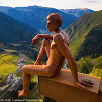 Buy canvas prints of The thinking man of Canillo - CR2110-6056-PIN by Jordi Carrio