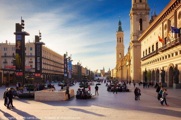 Panoramic Pilar square, Zaragoza, Spain - Orton glow Edition Picture Board by Jordi Carrio