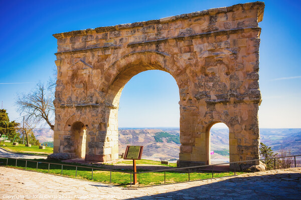 Roman Arch of Medinaceli, Castilla and Leon, Spain - Gradient co Picture Board by Jordi Carrio