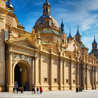 Buy canvas prints of Basilica of Our Lady of Pilar in Zaragoza, Spain - Orton glow Ed by Jordi Carrio