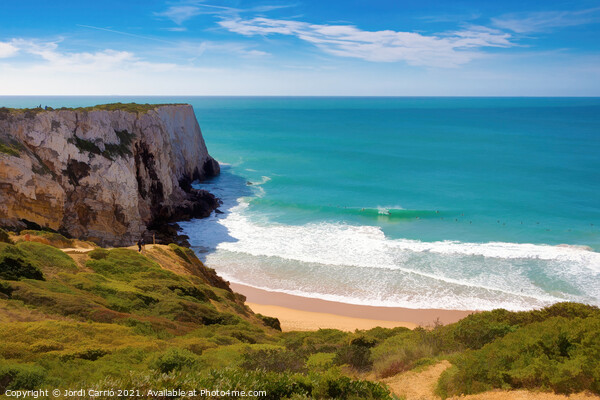 Cliffs of the coast of Sagres, Algarve - 1 - Picturesque Edition Picture Board by Jordi Carrio