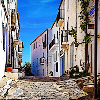 Buy canvas prints of Charming Cadaques Streets - C1905 5536 WAT by Jordi Carrio