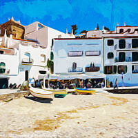 Buy canvas prints of Watercolor dreams of Cadaqués - C1905 5594 WAT by Jordi Carrio