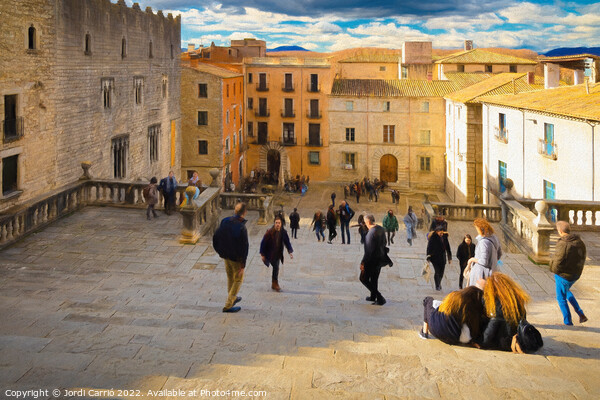 Girona Cathedral square - CR2112-6456-PIN Picture Board by Jordi Carrio
