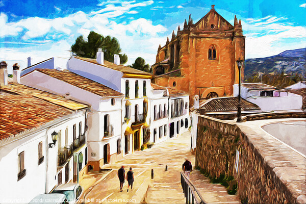 Charming Streets of Ronda - C1804-2933-WAT Picture Board by Jordi Carrio