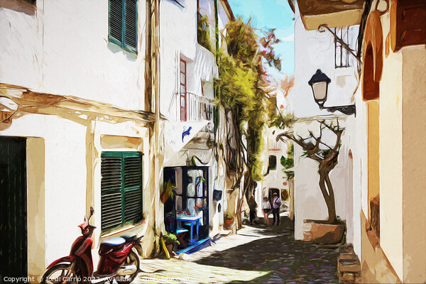 The narrow streets of Cadaques - C1905 5545 WAT Picture Board by Jordi Carrio