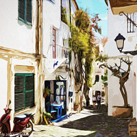 Buy canvas prints of The narrow streets of Cadaques - C1905 5545 WAT by Jordi Carrio