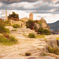 Buy canvas prints of Village of Siurana de Prades - C1805-3429-PIN  by Jordi Carrio