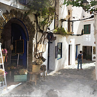 Buy canvas prints of Picturesque Streets of Cadaques - C1905 5546 WAT by Jordi Carrio