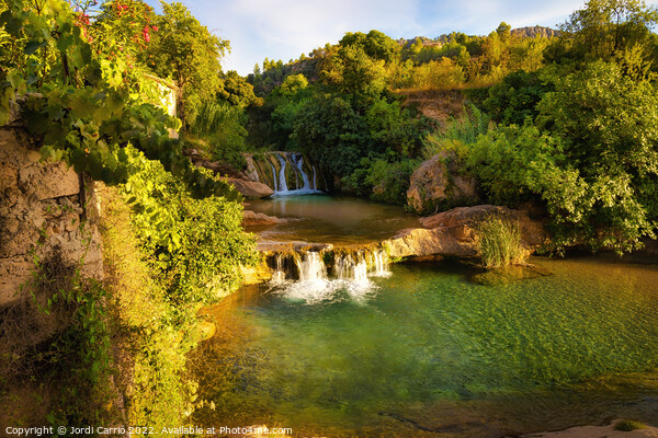 Waterfalls of the Matarranya river in Beceite - Orton glow Editi Picture Board by Jordi Carrio