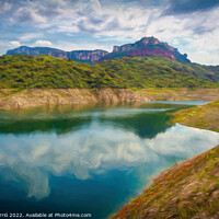 Buy canvas prints of Route through the Siurana reservoir - Picturesque Edition  by Jordi Carrio