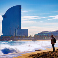 Buy canvas prints of San Sebastian Beach in Barceloneta - C1701-8447-GL by Jordi Carrio