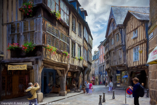Medieval Streets of Dinan - C1506-1624-PIN Picture Board by Jordi Carrio