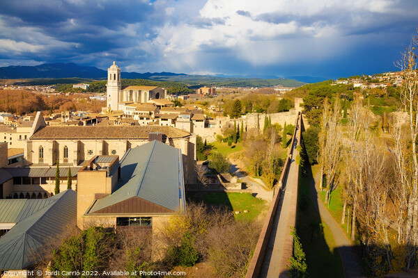 Aerial panoramic views of the city of Girona, Catalonia - 2 - Or Picture Board by Jordi Carrio