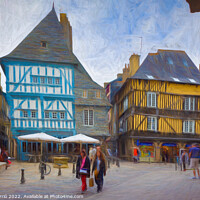 Buy canvas prints of Medieval Charm in Dinan - C1506-1618-PIN by Jordi Carrio