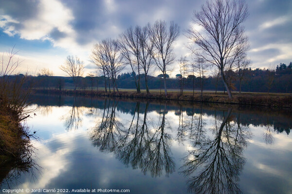Reflections in the river on a cloudy day. - Orton glow Edition  Picture Board by Jordi Carrio