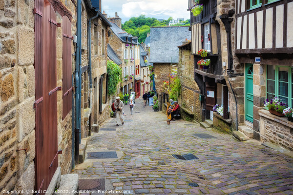 Medieval streets of Dinan - C1506-1639-GLA Picture Board by Jordi Carrio