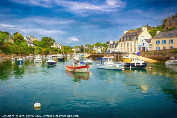 Fishing Port of Doelan, Brittany - C1506-2173-OIL Picture Board by Jordi Carrio