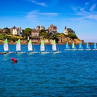 Buy canvas prints of Majestic Sailboats in Dinard Bay - C1506-1655-PIN by Jordi Carrio