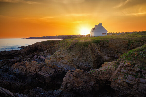 Golden Hour in Brittany - C1506-1979-GLA Picture Board by Jordi Carrio