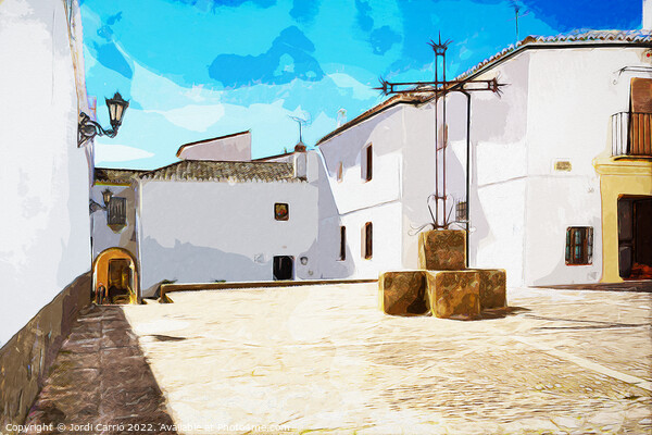 Ronda historic center square - C1804 2935 WAT Picture Board by Jordi Carrio