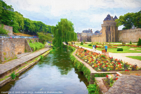 Gardens of Les Remparts in Vannes, Brittany - Picturesque Editio Picture Board by Jordi Carrio