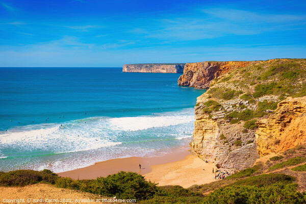Cliffs of the coast of Sagres, Algarve - 2 - Orton glow Edition  Picture Board by Jordi Carrio