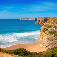 Buy canvas prints of Cliffs of the coast of Sagres, Algarve - 2 - Orton glow Edition  by Jordi Carrio