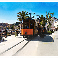 Buy canvas prints of Sóller tourist train, Majorca - CR2205-7525-WAT by Jordi Carrio