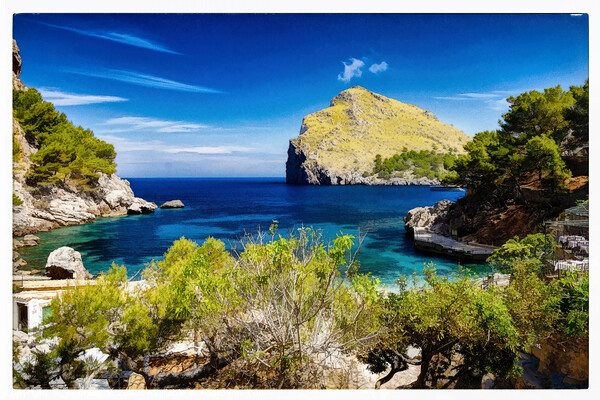 Panoramic of La Calobra cove- CR2205-7548-ABS Picture Board by Jordi Carrio