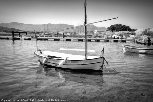 Fishing boat - CR2205-7701-BW Picture Board by Jordi Carrio