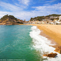 Buy canvas prints of Panoramic view of the bay of Tossa, Costa Brava - Picturesque Ed by Jordi Carrio
