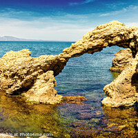 Buy canvas prints of Natural arch of Portixol - CR2205-7752-ABS by Jordi Carrio