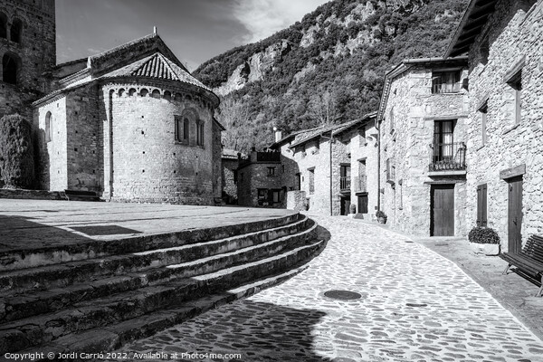 Romanesque Echoes in Beget - CR2011-4074-BW Picture Board by Jordi Carrio