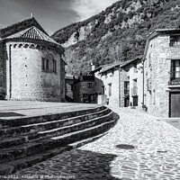 Buy canvas prints of Romanesque Echoes in Beget - CR2011-4074-BW by Jordi Carrio