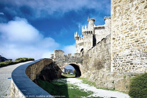 Desaturated edition of access to Ponferrada castle Picture Board by Jordi Carrio