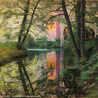 Buy canvas prints of Oil edition of the river of Sant Feliu de Pallerols by Jordi Carrio
