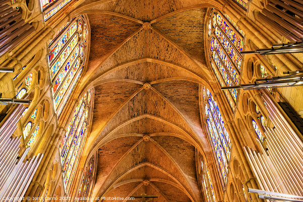 Cross vaults of the cathedral of León Picture Board by Jordi Carrio