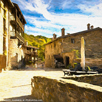 Buy canvas prints of Autumn Afternoon in Baget - CR2011-4050-OIL by Jordi Carrio