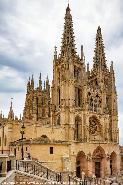 West view of the Cathedral of Burgos Picture Board by Jordi Carrio