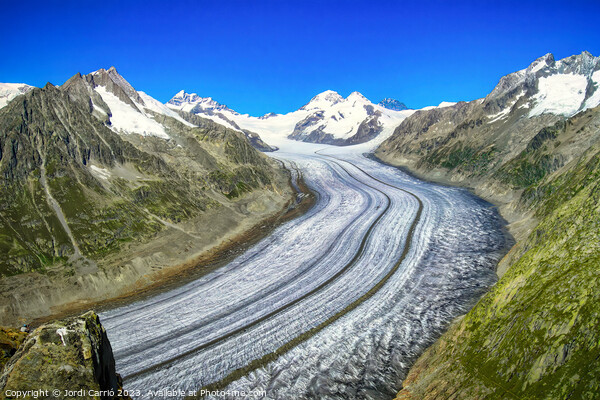 Majestic Aletsch Glacier View - N0708-129-ORT-2 Picture Board by Jordi Carrio
