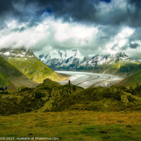 Buy canvas prints of Aletsch Glacier Panorama - N0708-58-ORT-2 by Jordi Carrio