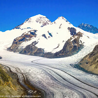 Buy canvas prints of Aletsch Glacier - Eggishorn Viewpoint - N0708-123  by Jordi Carrio