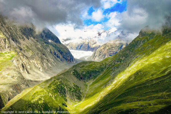 Majestic Swiss Alps Glacier - N0708-61-ORT-2 Picture Board by Jordi Carrio